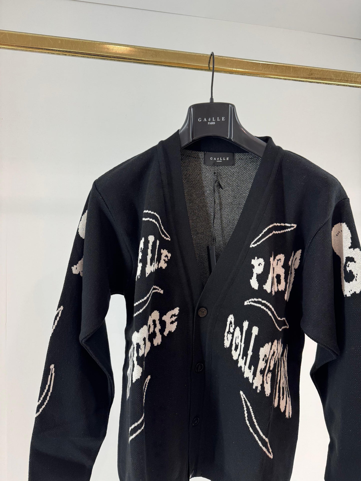 Cardigan Gaelle con logo lettering uomo