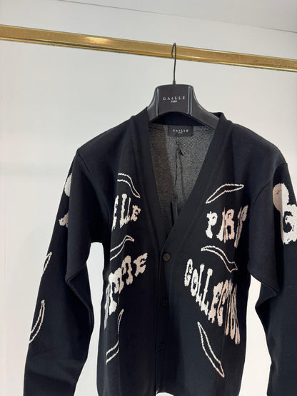 Cardigan Gaelle con logo lettering uomo