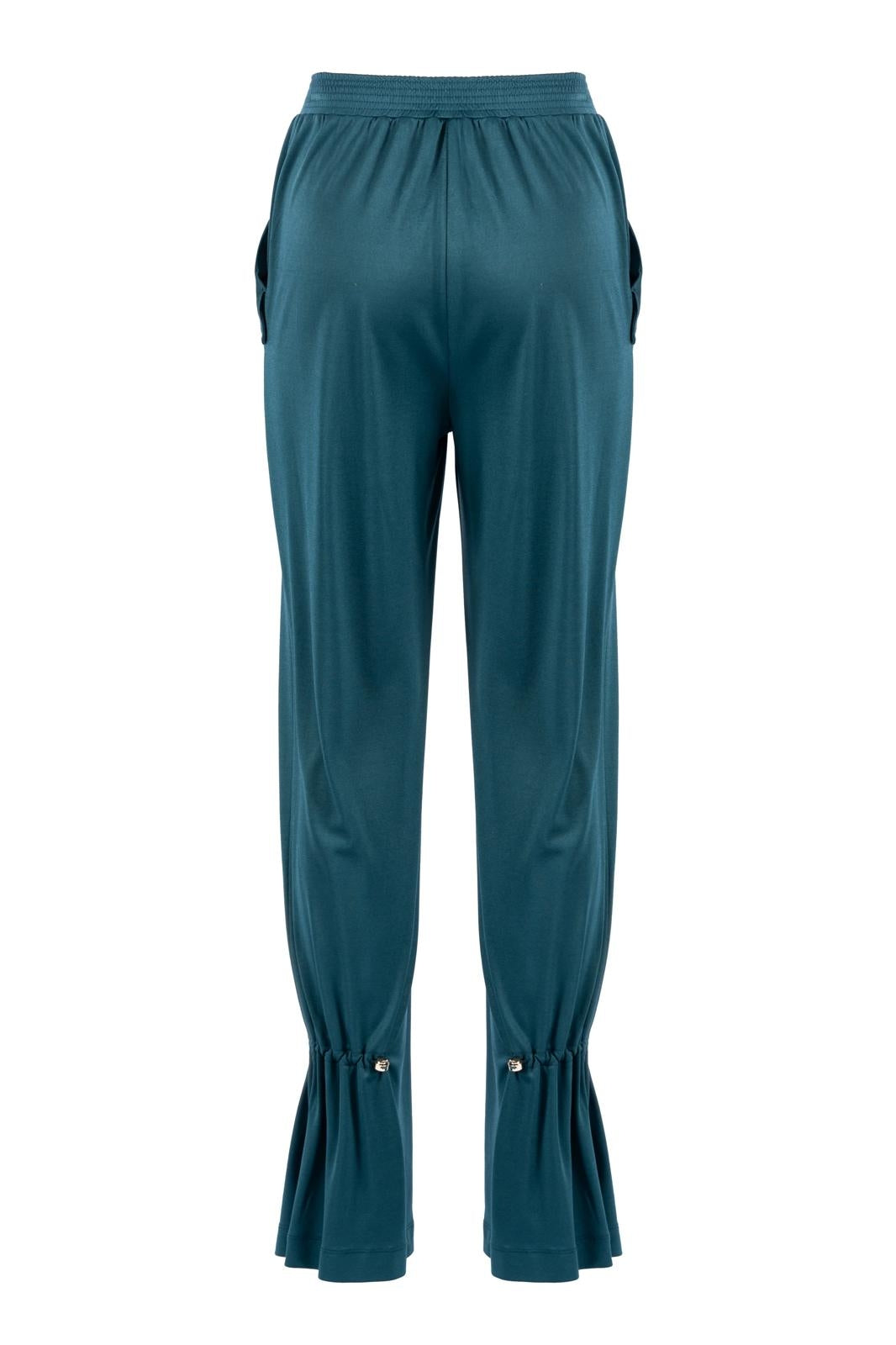 Pantalone Nenette in jersey lucido con bottoni donna