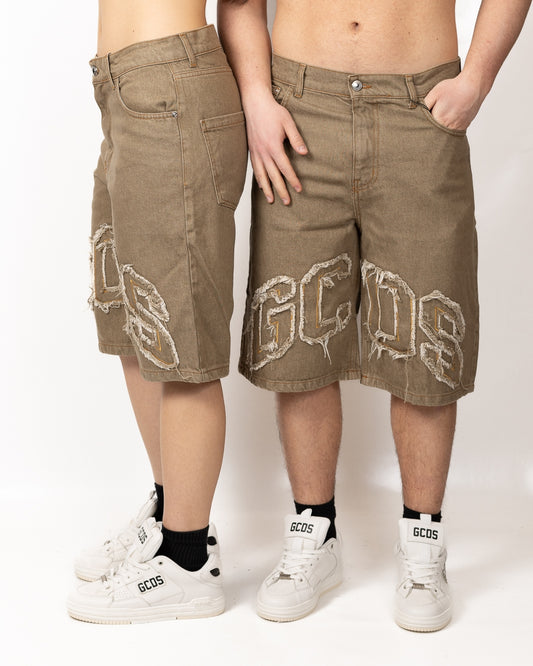 Bermuda GCDS in denim "Logo Lounge"