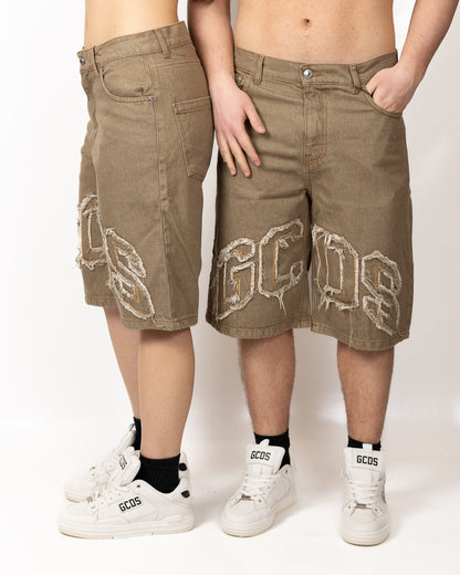 Bermuda GCDS in denim "Logo Lounge"
