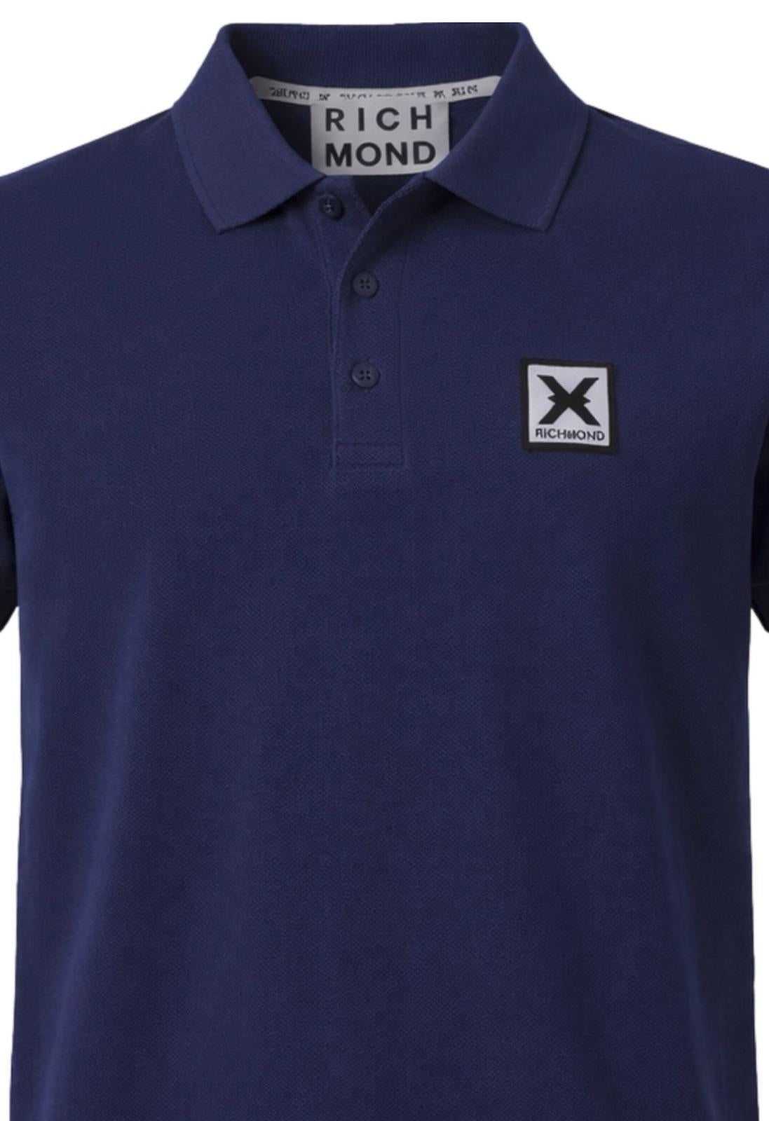 Polo Richmond X con logo patch uomo