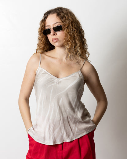 Top Just Cavalli effetto raso "Nepal Tiger" donna