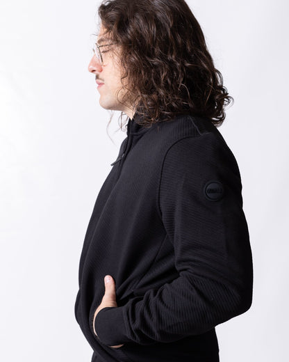 Felpa Colmar fullzip texturizzata a collo alto uomo