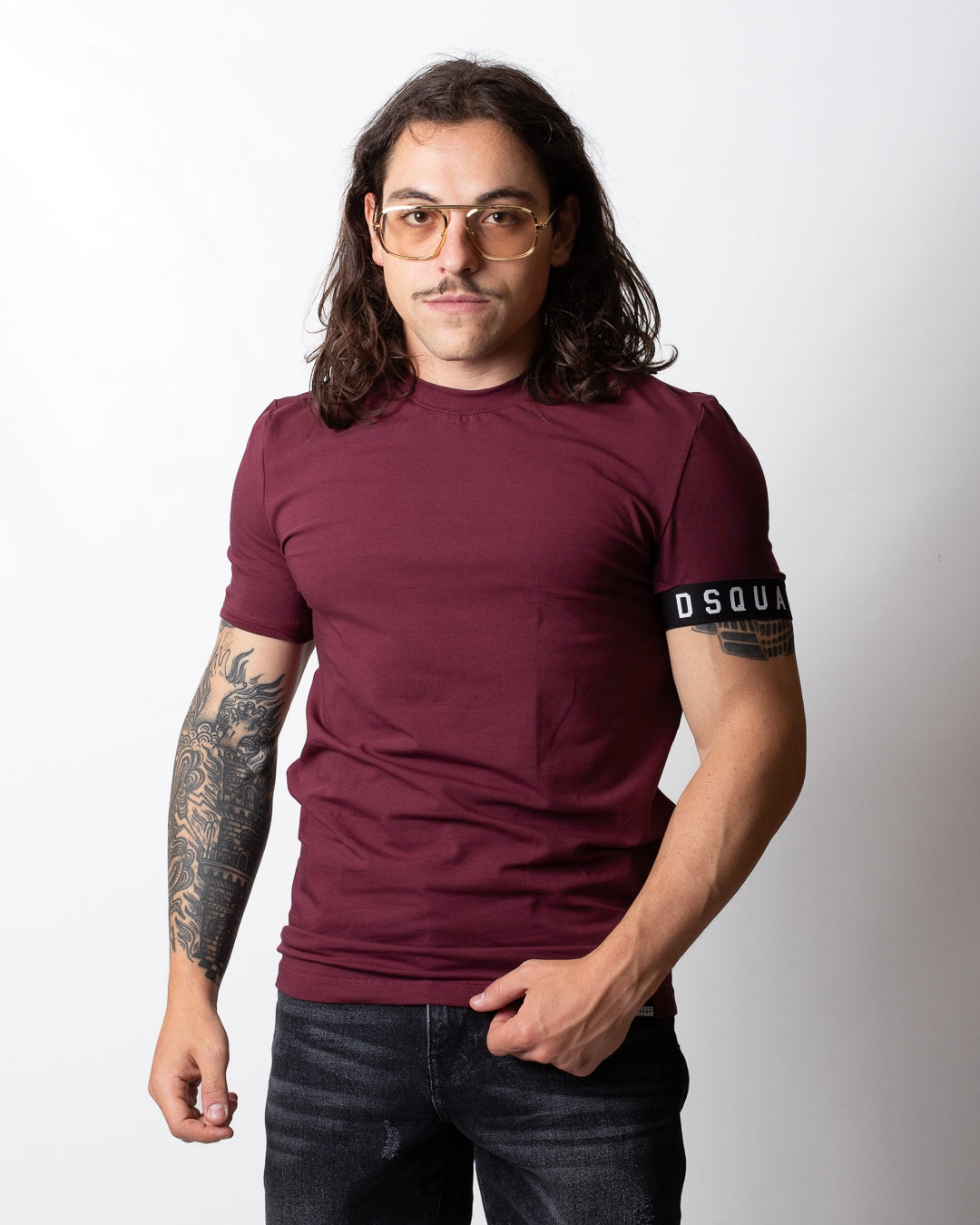 T-Shirt Dsquared2 con fascia logata uomo