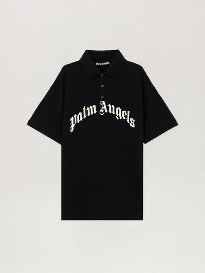 Polo Palm Angels "Curved Logo" uomo
