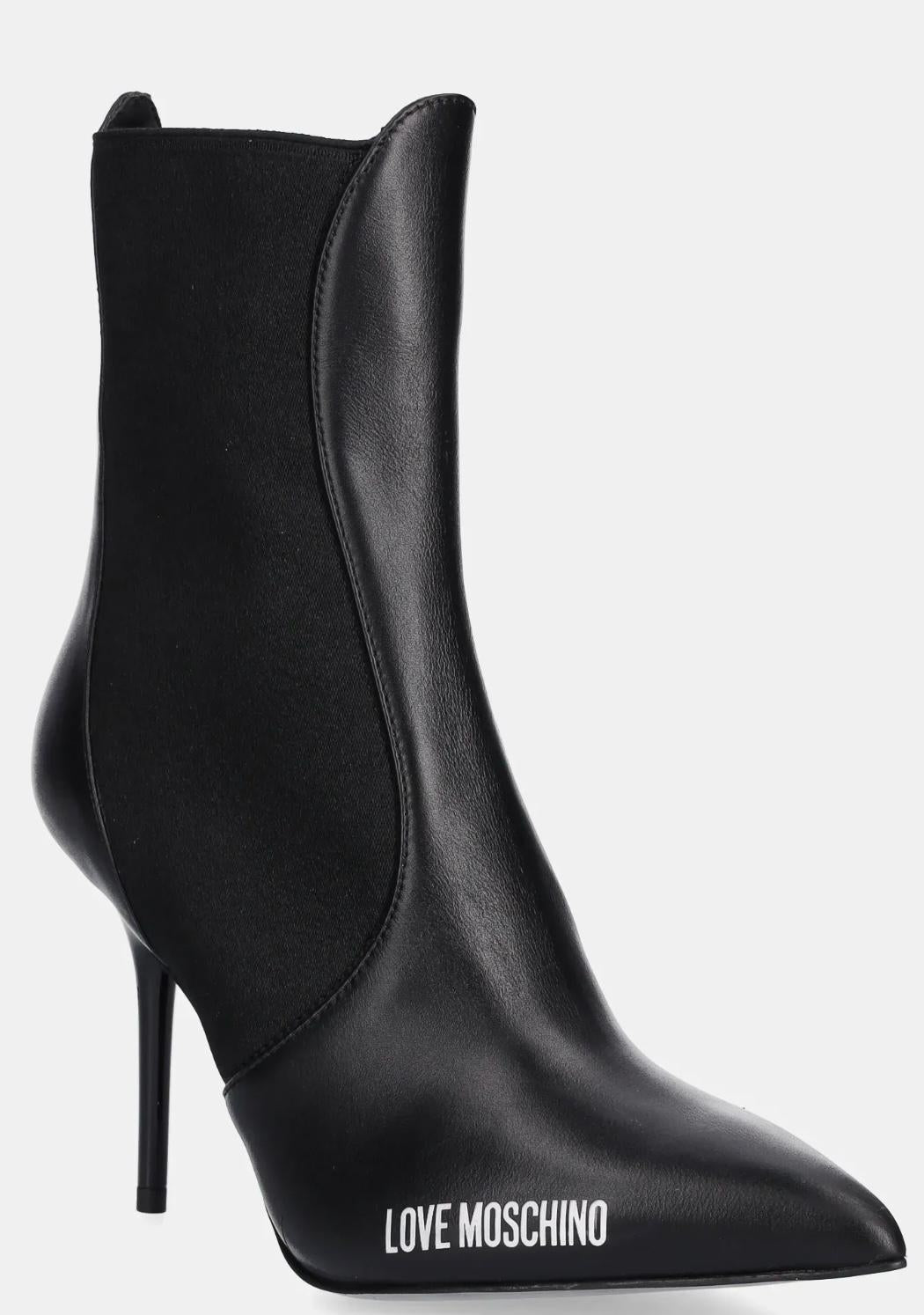 Stivali Love Moschino in pelle con tacchi donna