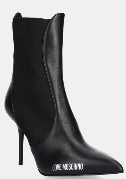 Stivali Love Moschino in pelle con tacchi donna