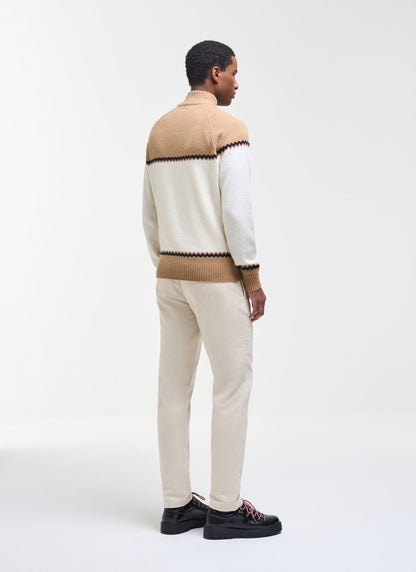 Maglia Colmar mezzazip con motivi jacquard uomo