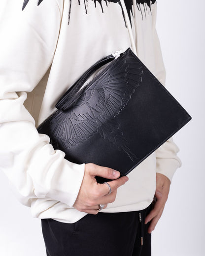 Pochette Marcelo Burlon in ecopelle "Icon Wings"