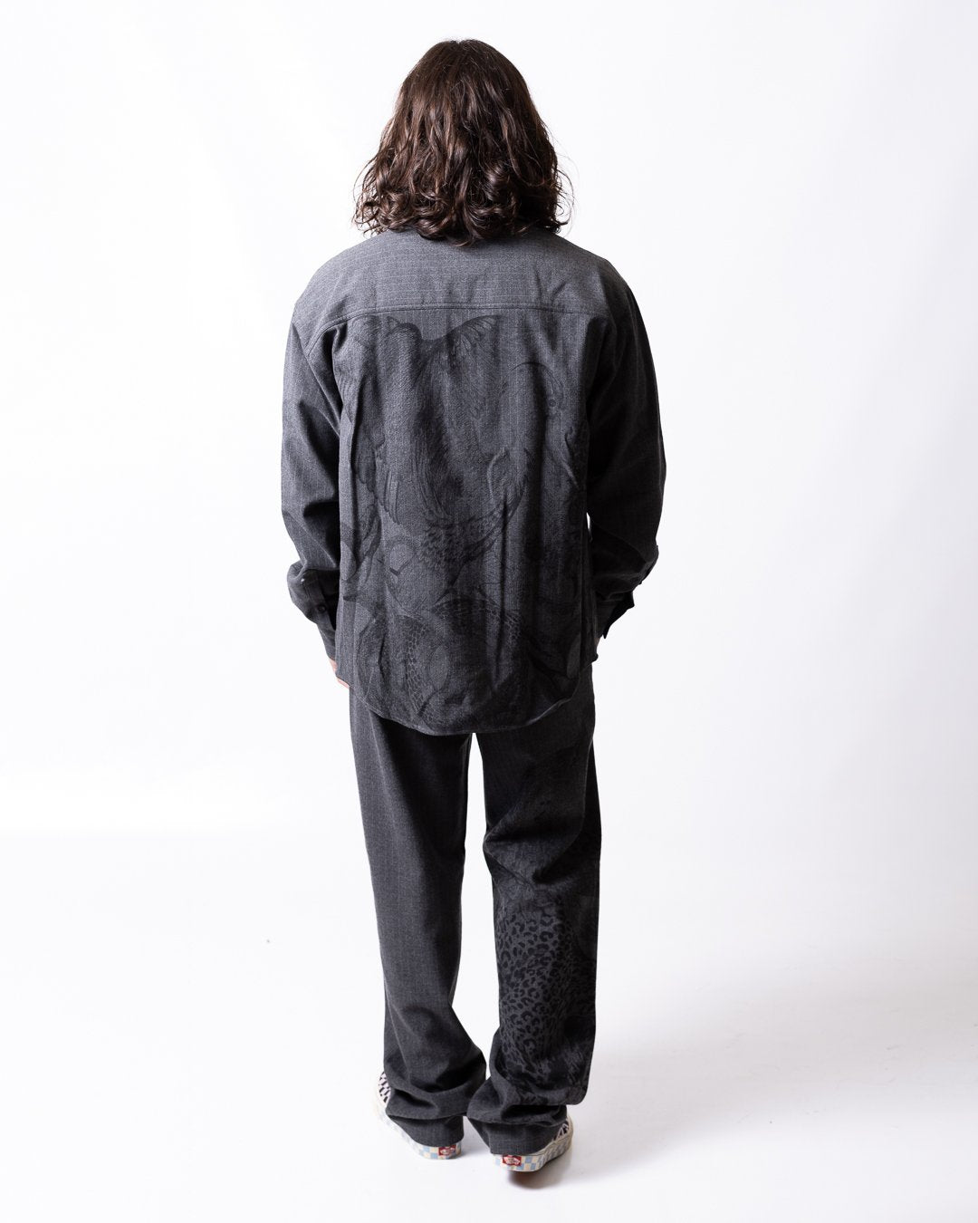 Pantalone Just Cavalli gessato in flanella uomo