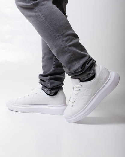 Sneakers Just Cavalli in ecopelle con logo jacquard uomo