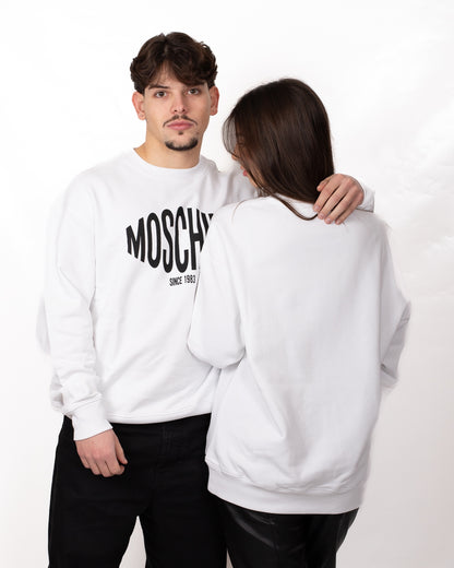 Felpa Moschino girocollo stampata 
