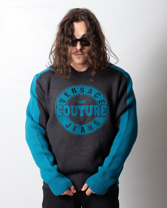 Maglia Versace Jeans Couture girocollo "Logo sponge" uomo