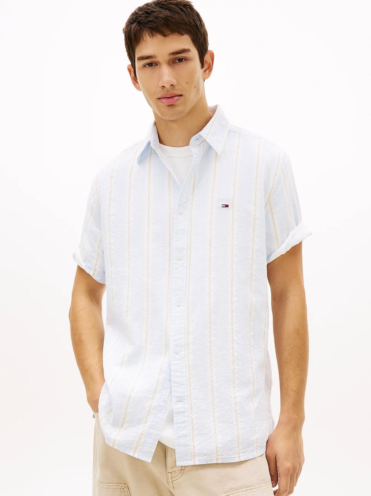 Camicia Tommy Jeans "Regular SeerSucker" uomo