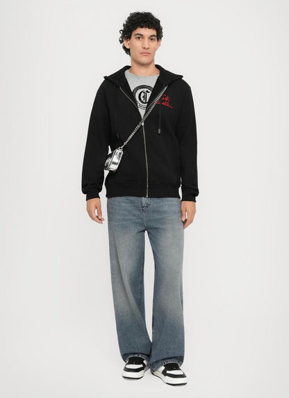 Felpa Just Cavalli fullzip con cappuccio "Corded Logo" uomo