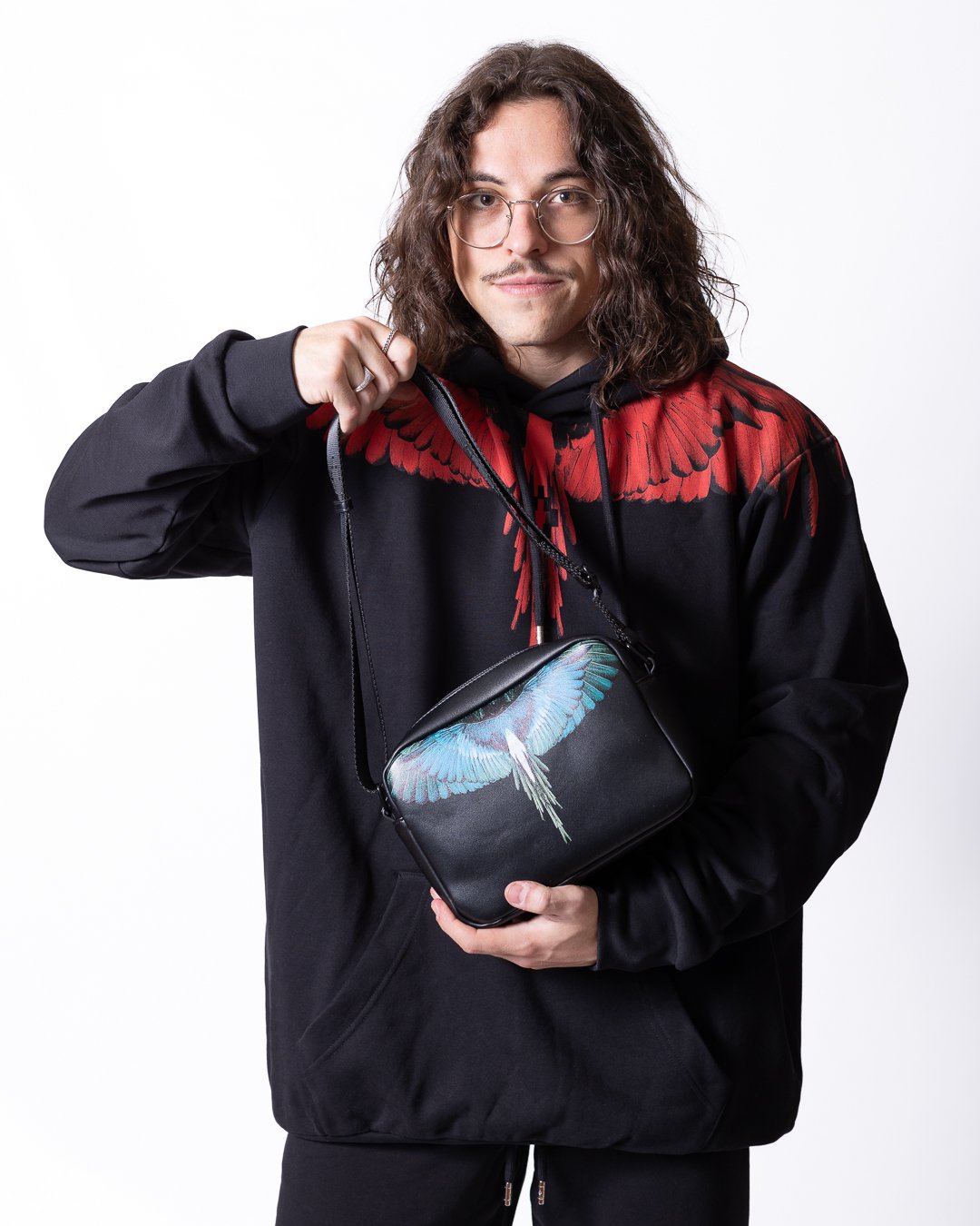Tracolla Marcelo Burlon in ecopelle "Icon Wings "