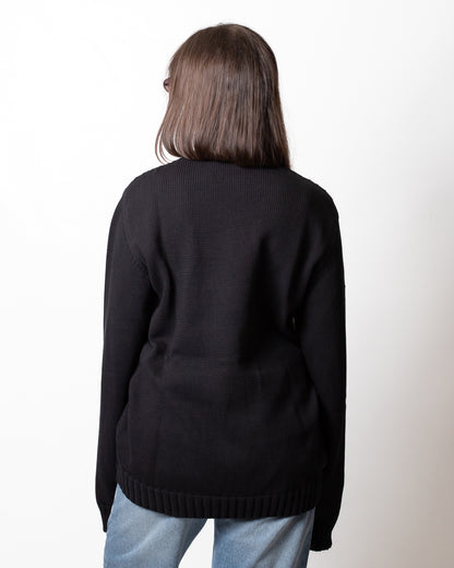 Maglia Moschino girocollo con maxi ricamo