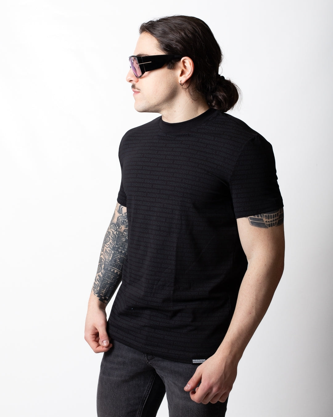 T-Shirt Dsquared2 con logo all-over uomo