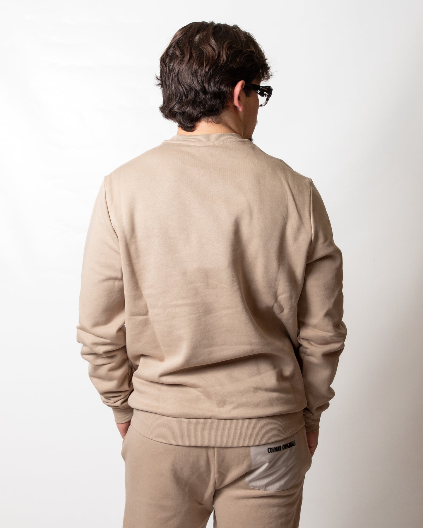 Felpa Colmar girocollo con tasca in nylon uomo