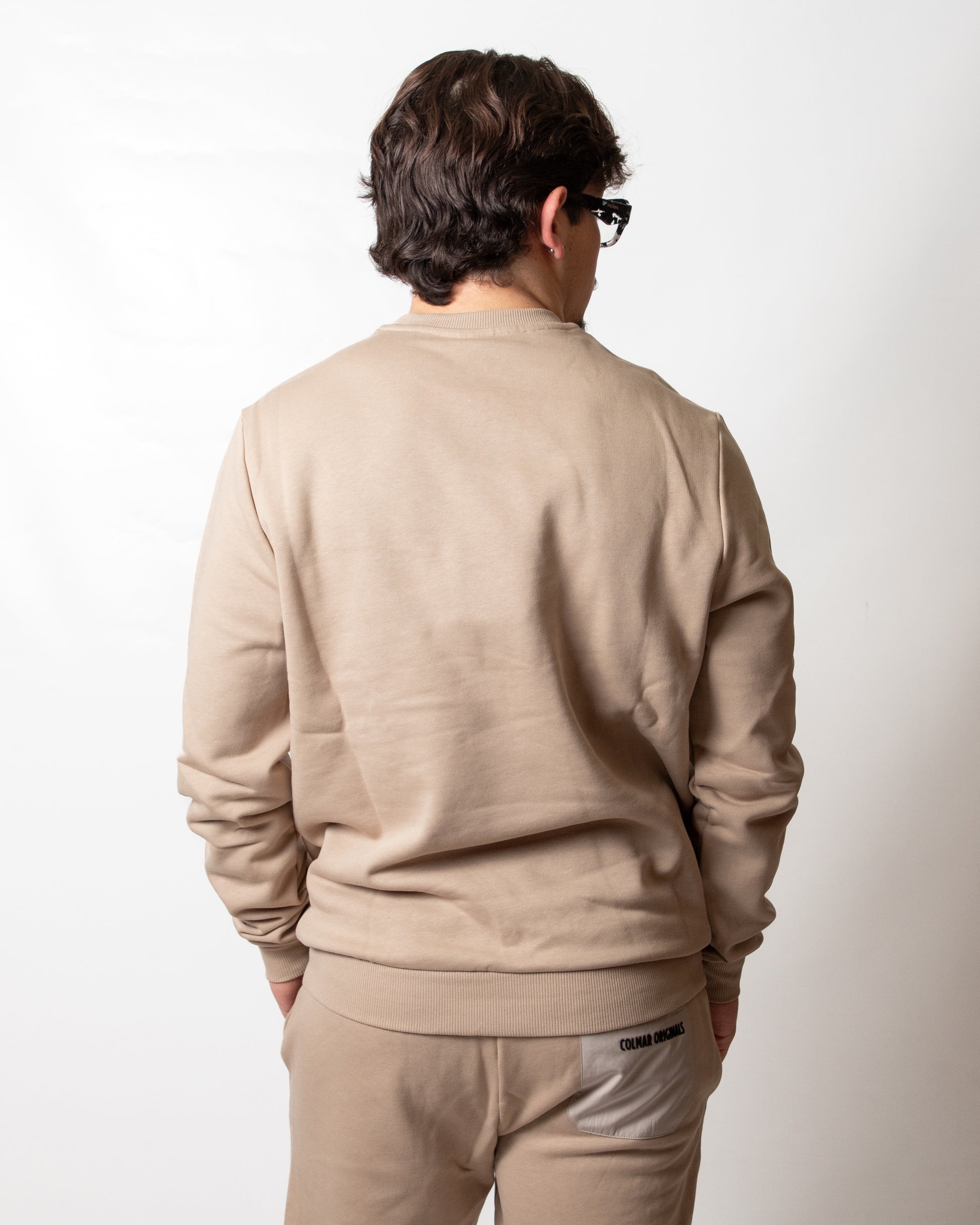 Felpa Colmar girocollo con tasca in nylon uomo