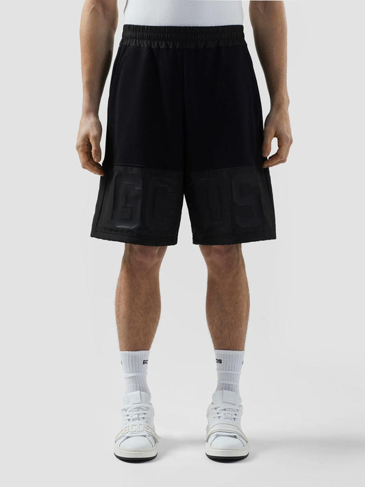 Bermuda GCDS in felpa con dettagli in nylon uomo
