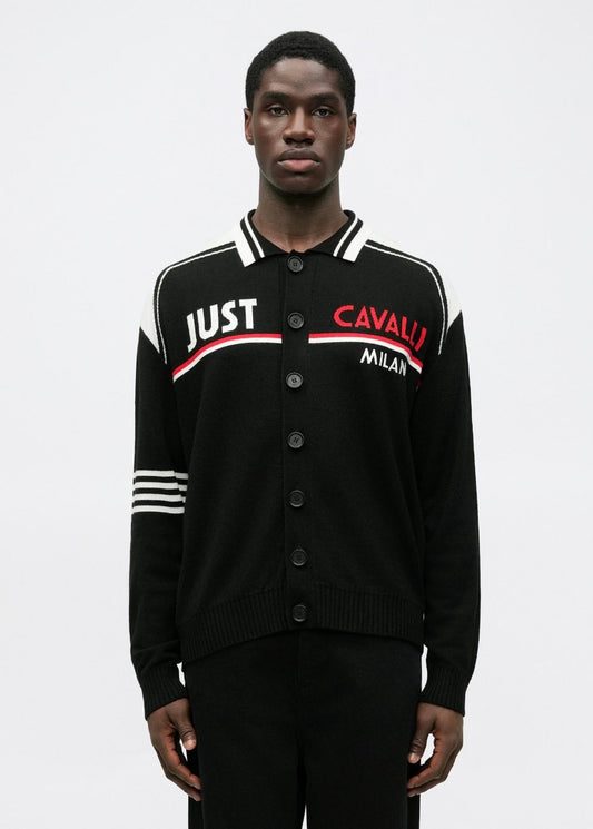 Maglia Just Cavalli polo "Logo Jacquard" uomo