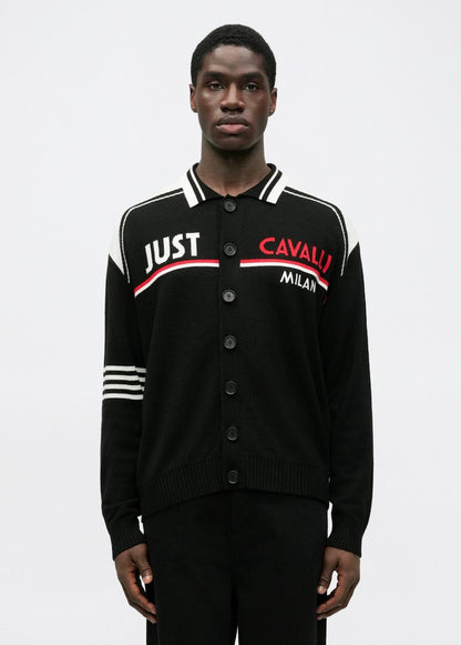 Maglia Just Cavalli polo "Logo Jacquard" uomo