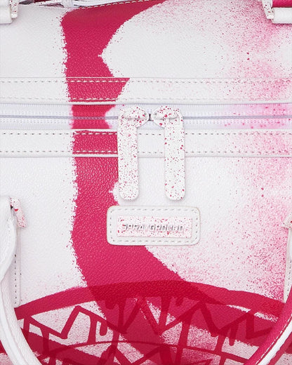 Borsa Sprayground bianco pink vandal  mini duffle