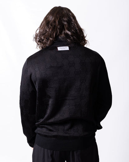 Maglia Philipp Plein "Merino Wool Knit Turtleneck Jacquard Monogram