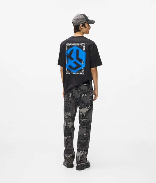Jeans Karl Lagerfeld Jeans relaxed stampato uomo