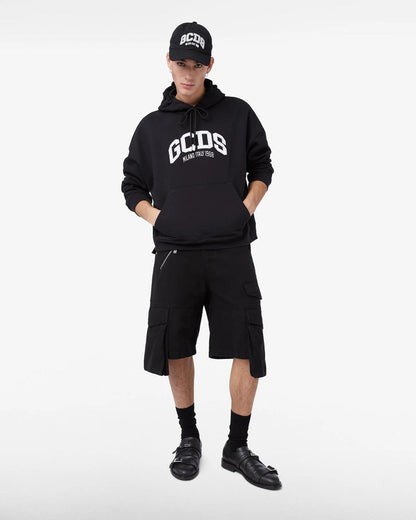 Felpa GCDS con cappuccio e logo ricamato uomo