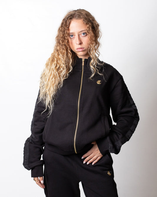 Felpa Just Cavalli fullzip con bande logate donna