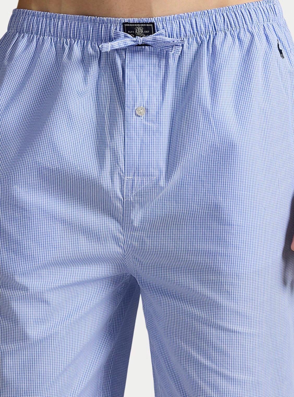Pigiama Polo Ralph Lauren con micro-gingham e logo ricamato