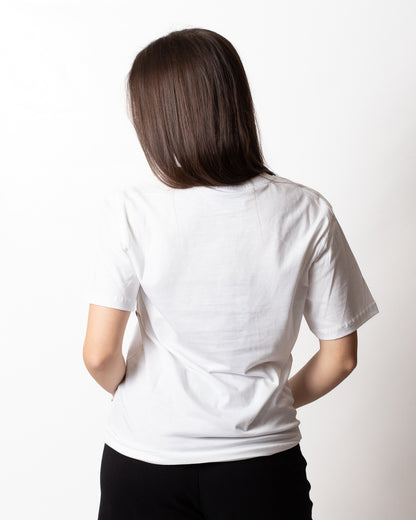 T-Shirt Disclaimer con stampa animalier logata donna