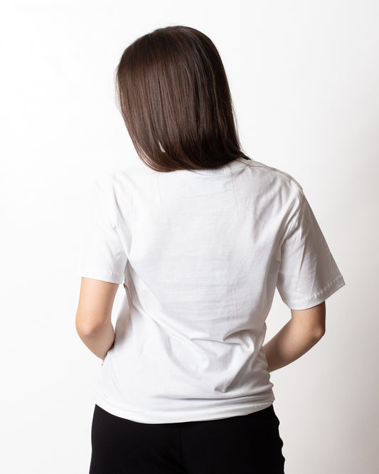 T-Shirt Disclaimer con stampa animalier logata donna