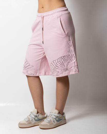 Bermuda Marcelo Burlon in felpa "Iconic Wings" donna