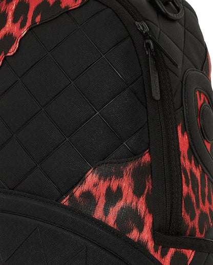 Zaino Sprayground nero Red Leopard puffer dlx  backpack