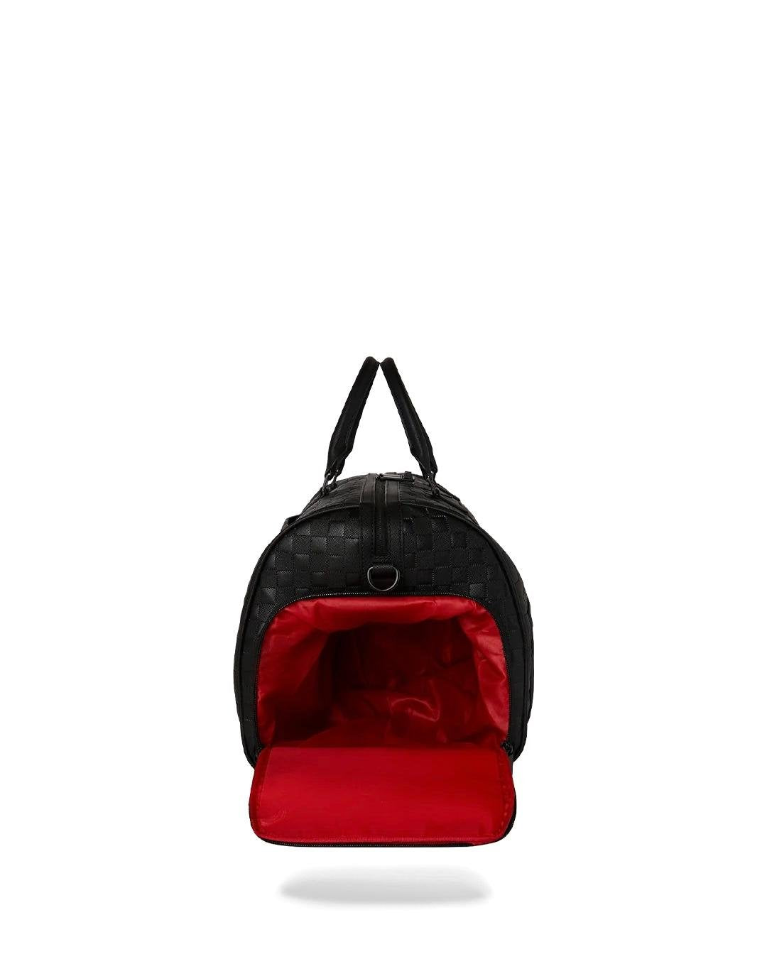 Borsone Sprayground nero RAISED CHECK DUFFLE