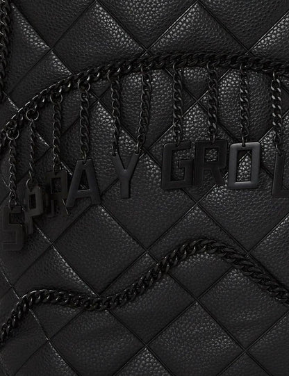 Zaino Sprayground nero quilt with 1 line stitch backpack