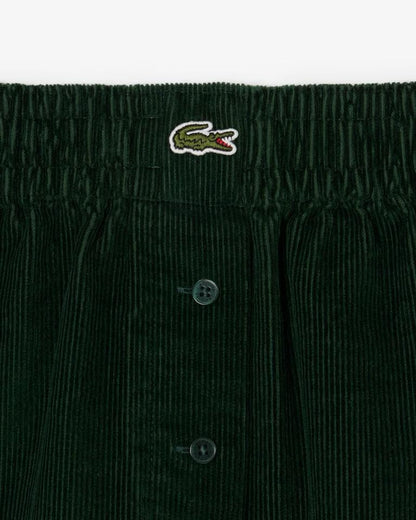 Bermuda Lacoste effetto velluto con bottoni donna