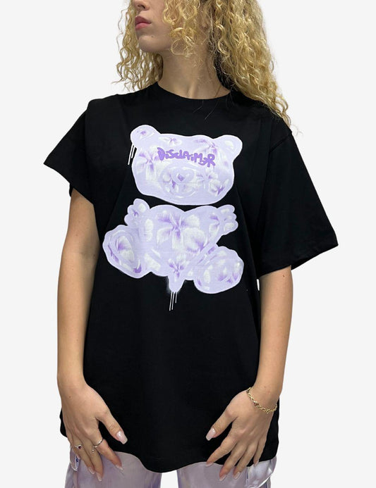 T-Shirt Disclaimer con orso donna