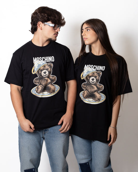T-Shirt Moschino con stampa Teddy Bear e logo