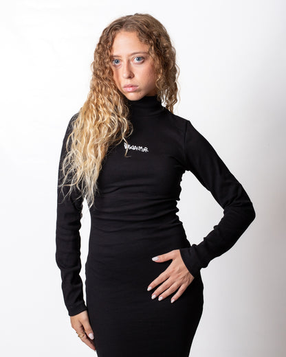 Abito Disclaimer longuette in costina donna