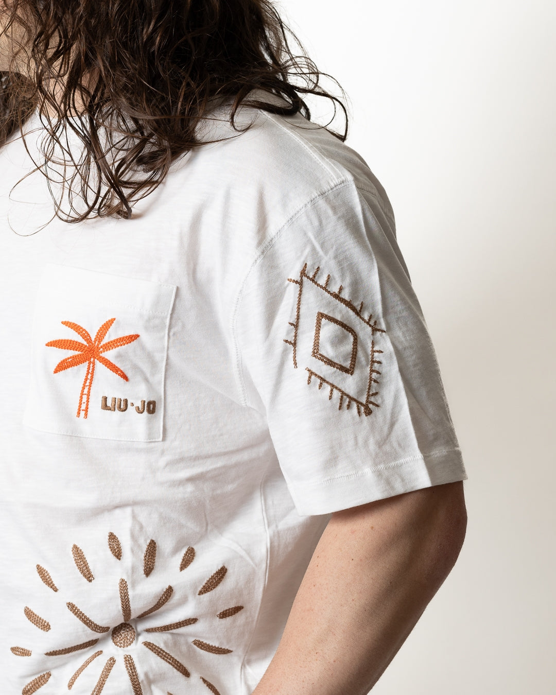T-Shirt Liu Jo ricamata uomo