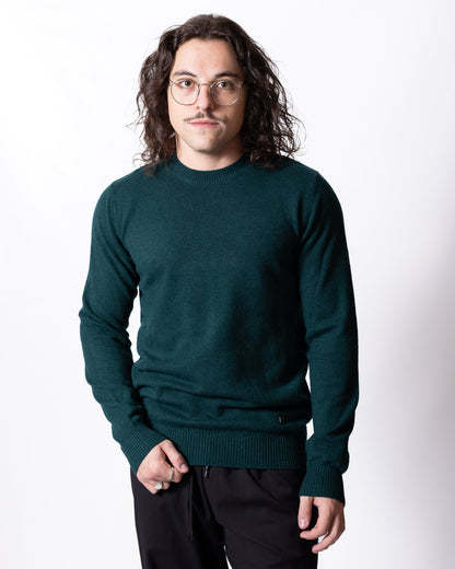 Maglia Liu Jo girocollo in lana e cashmere con logo metallico
