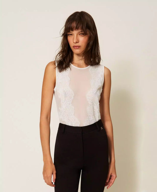 Body Twinset Actitude in tulle con pizzo donna
