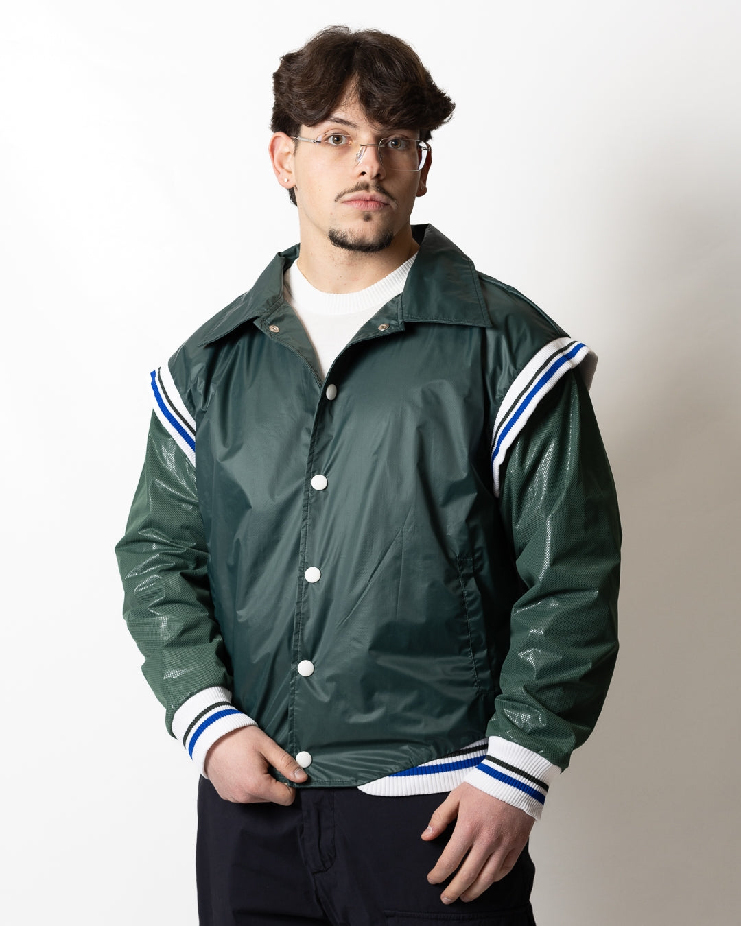 Giubbotto GCDS Essentials logo lounge bomber uomo