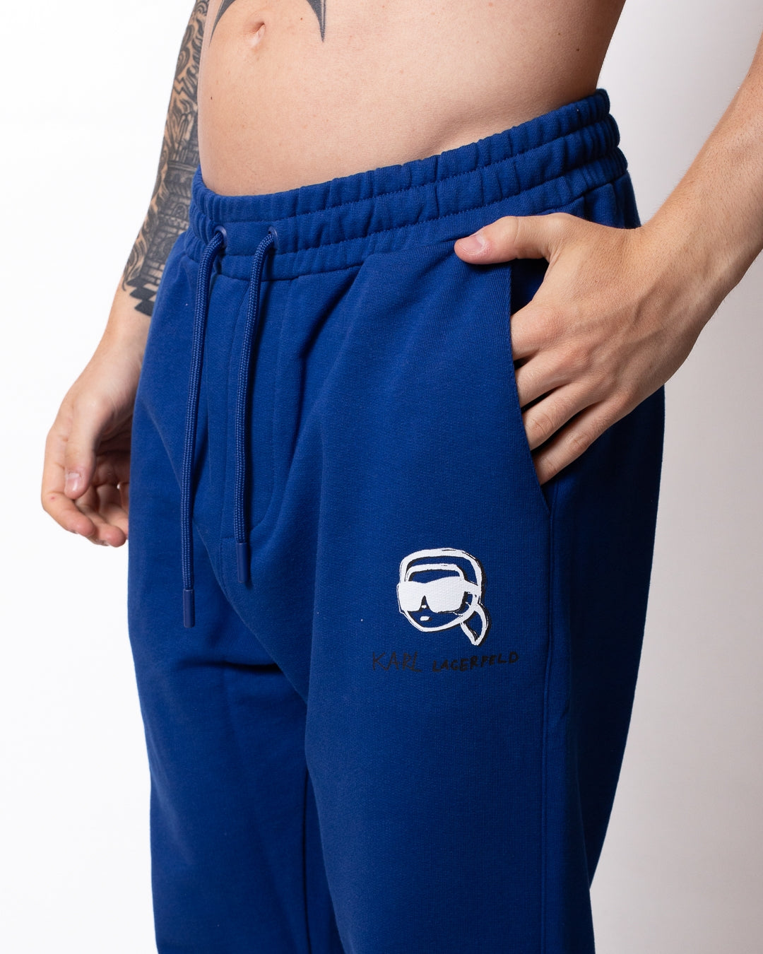 Pantalone Karl Lagerfeld in felpa con stampa Karl uomo