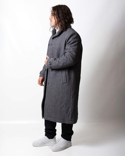 Cappotto Calvin Klein monopetto in misto lana uomo